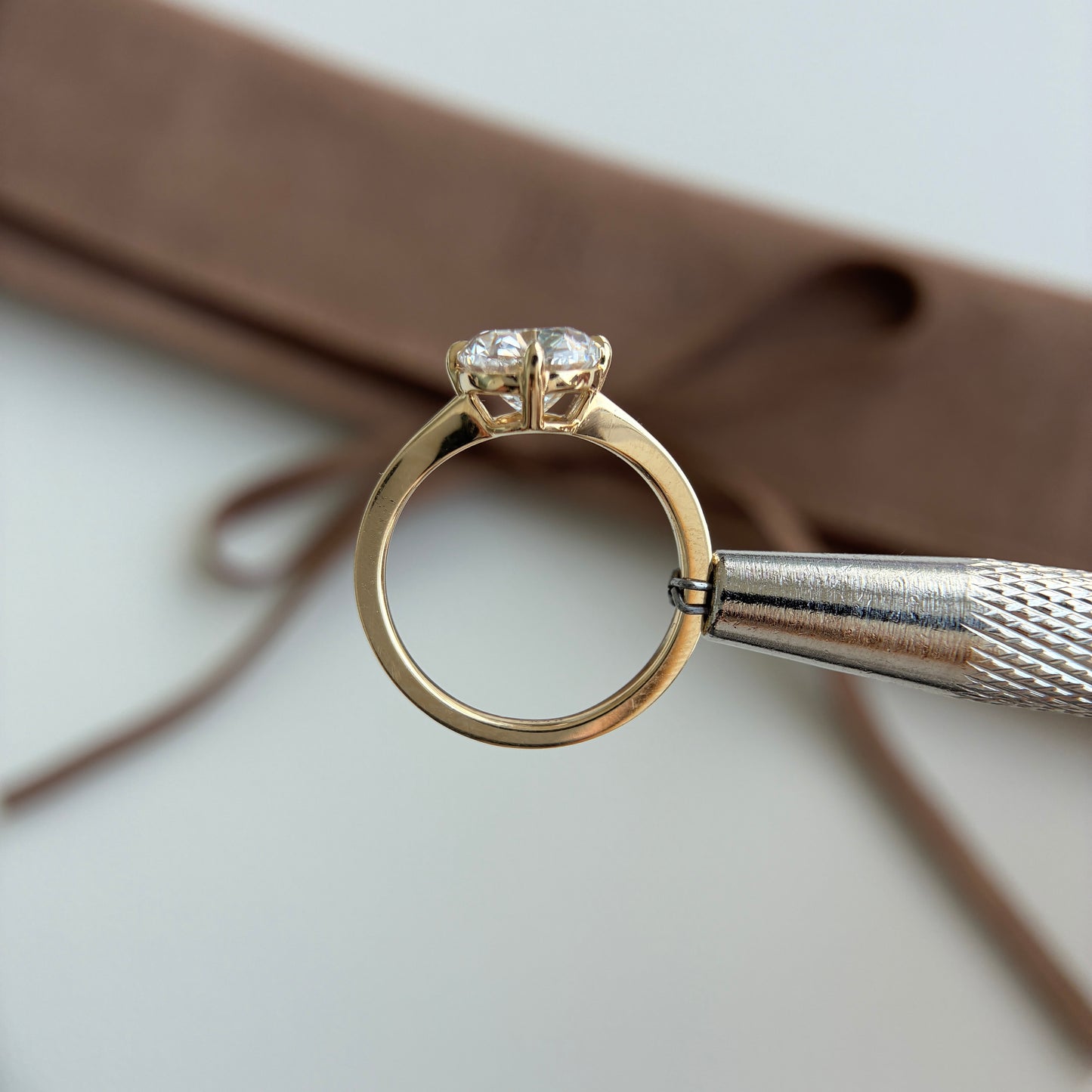 Esther-3.21ct Old Mine Cut Lab Grown Diamond Engagement Ring