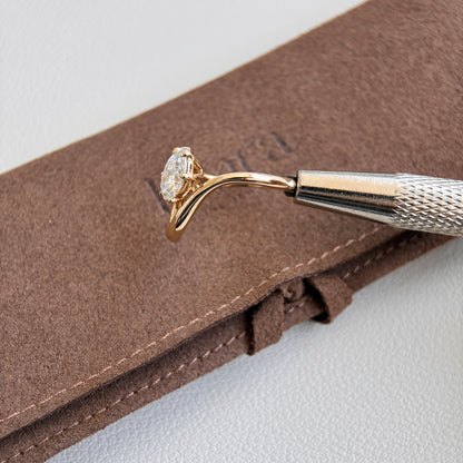 Iris-1ct Oval Cut Lab Grown Diamond Pinky Ring