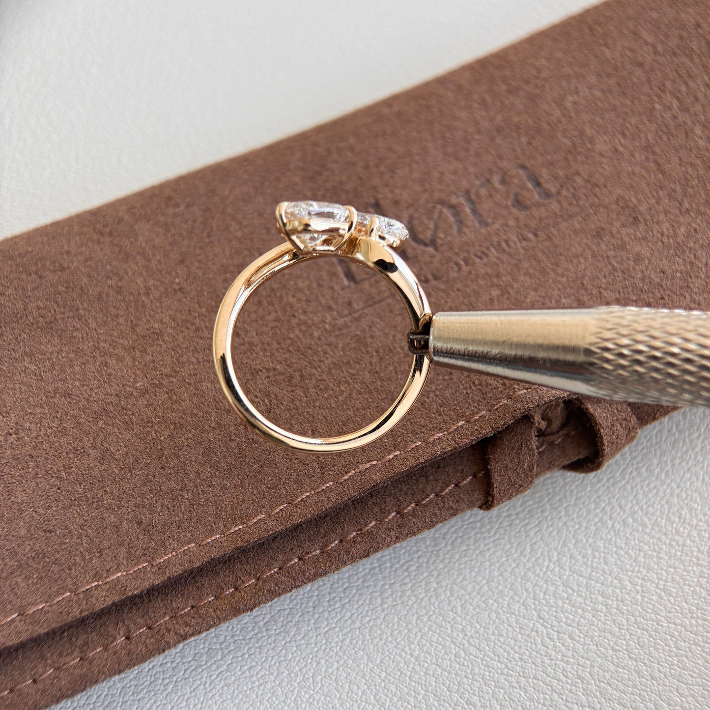 Idra-1.26ct Oval and Cushion Lab Grown Diamond Engagement Ring