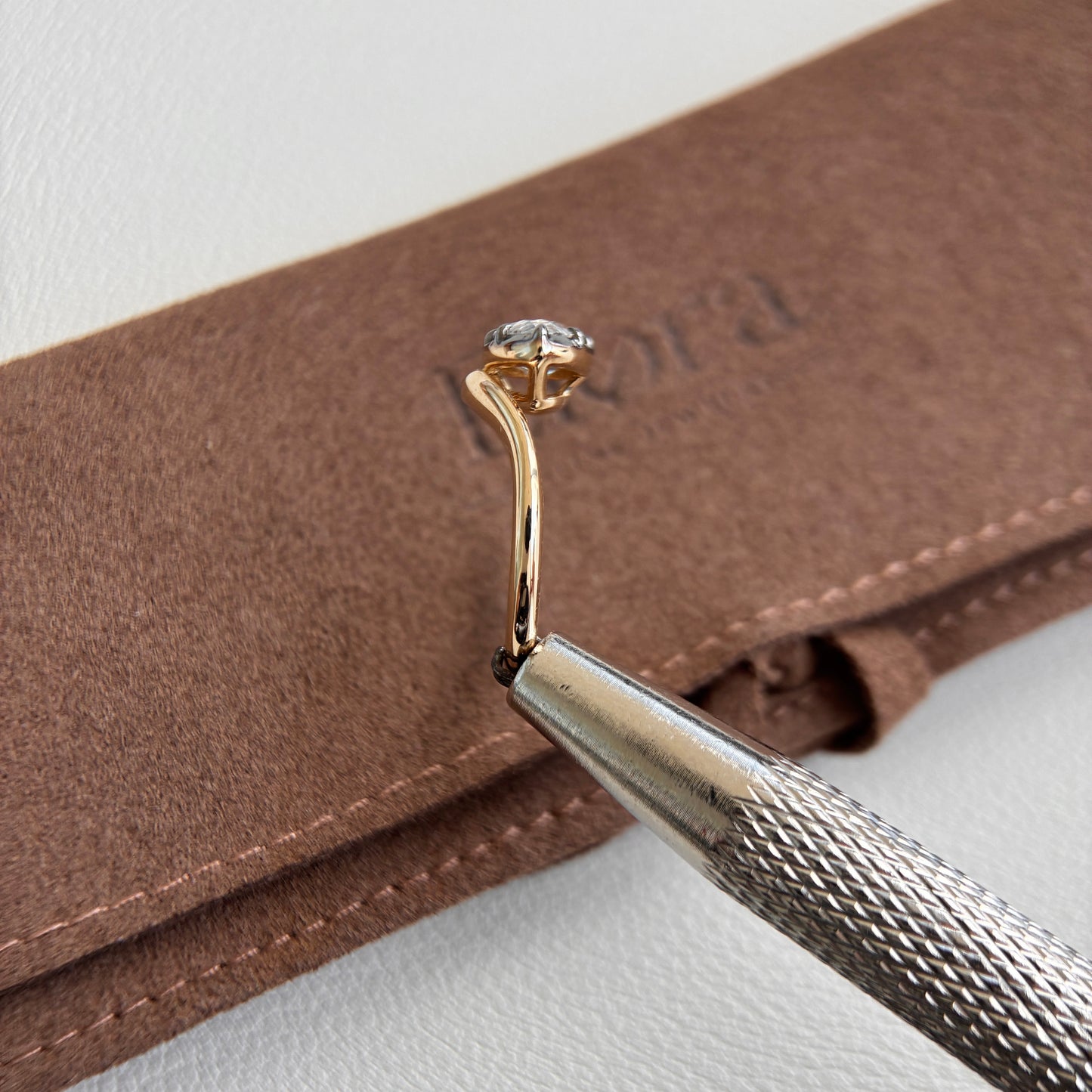Eva-1ct Marquise Cut Lab Grown Diamond Pinky Ring