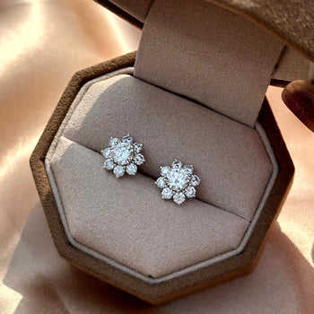 Radiant Snowflake Earrings, Earrings
