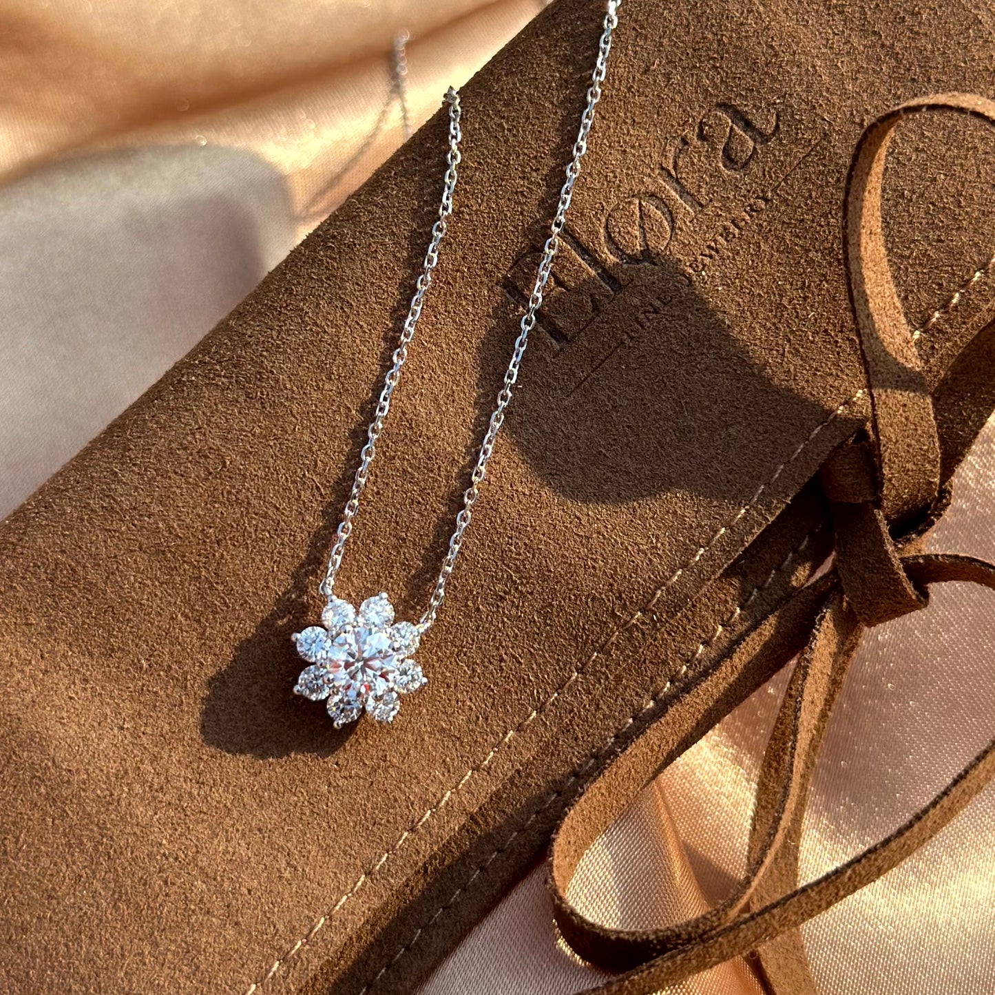Radiant Snowflake Diamond Necklace