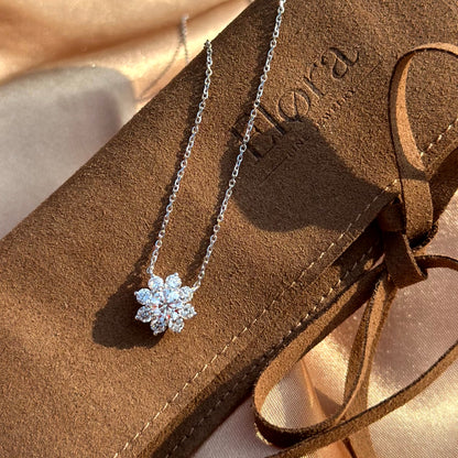 Radiant Snowflake Diamond Necklace