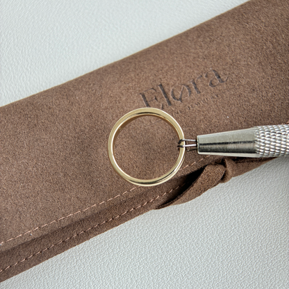 Vera-Plain Yellow Gold Curved Wedding Band