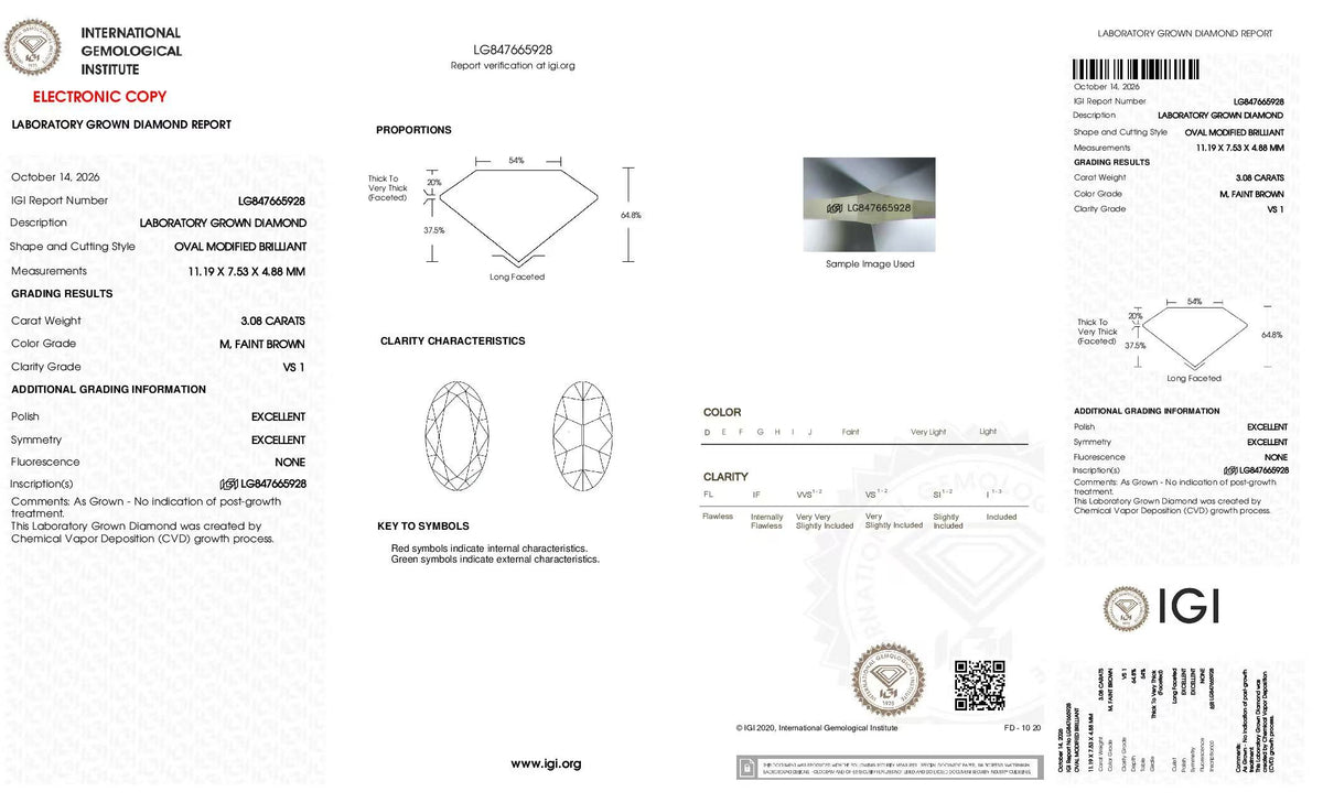 Custom Order Deposit - 3ct Old Mine Oval Cut Lab Champagne Diamond Ring