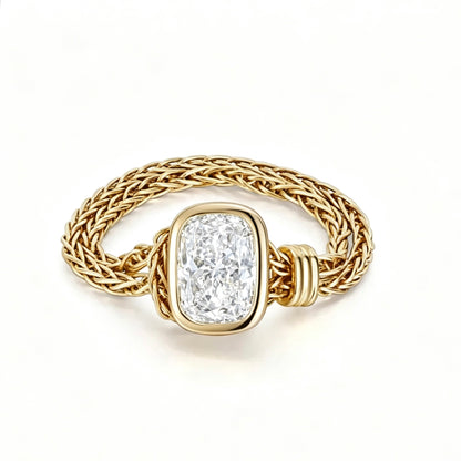 Custom Order Deposit - 3ct Cushion Cut Lab Diamond Chain Ring