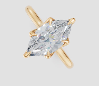 Custom Order Deposit - 3.01ct Champagne Marquise Cut Lab Grown Diamond Ring