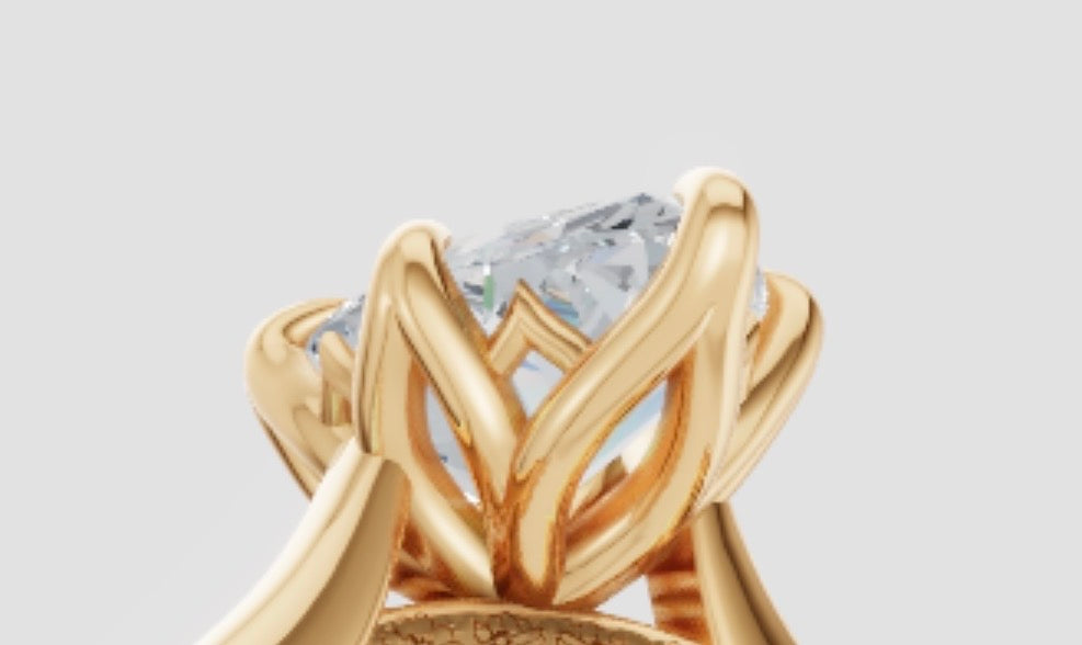 Custom Order Deposit - 3.01ct Champagne Marquise Cut Lab Grown Diamond Ring