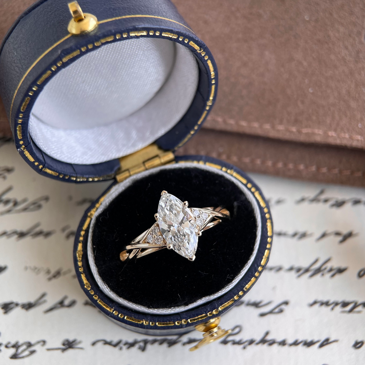 Leda-Marquise Cut Lab Grown Diamond Ring