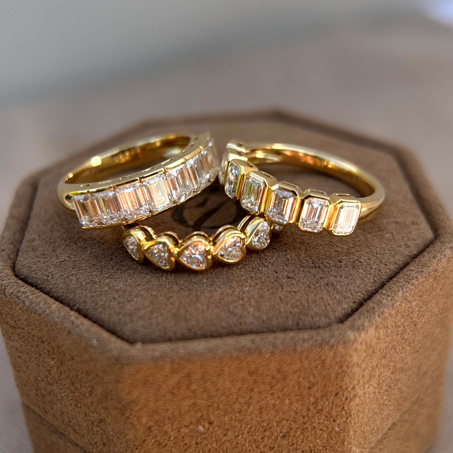 Elloit-Emerald Cut Diamond Eternity Band