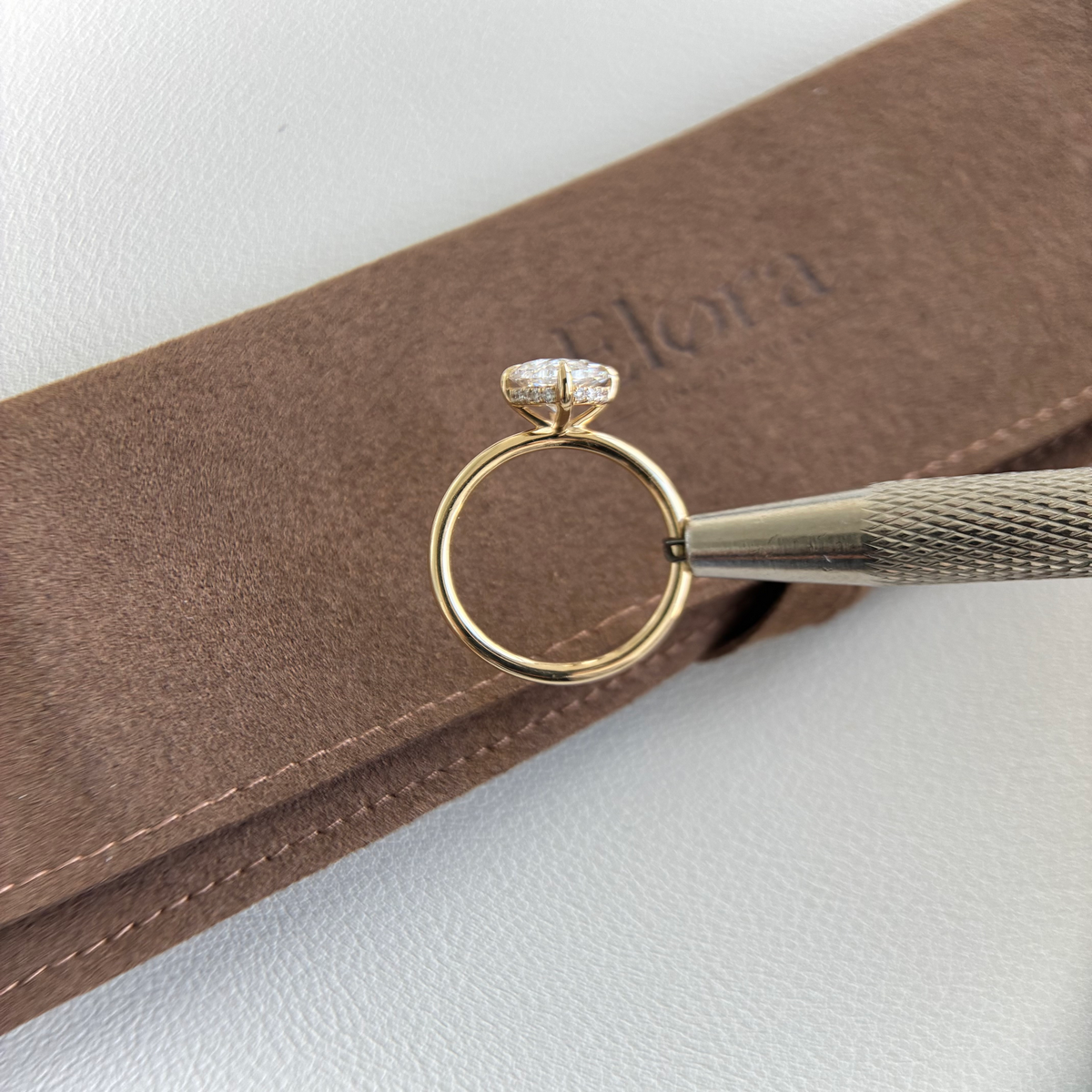 Belle-3.03 Karat oval geschliffener Labor-Diamantring