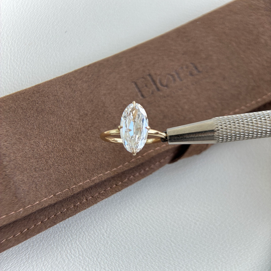 Belle-3.03 Karat oval geschliffener Labor-Diamantring