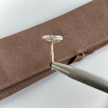 Belle-3.03 Karat oval geschliffener Labor-Diamantring