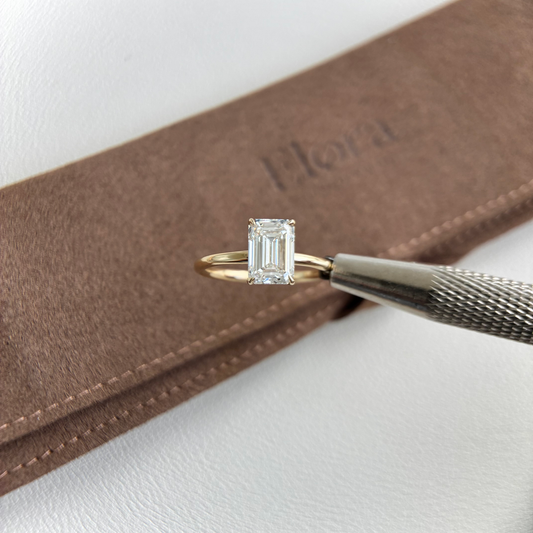 Jude-2,08 ct Smaragdgeschliffener Labor-Diamantring