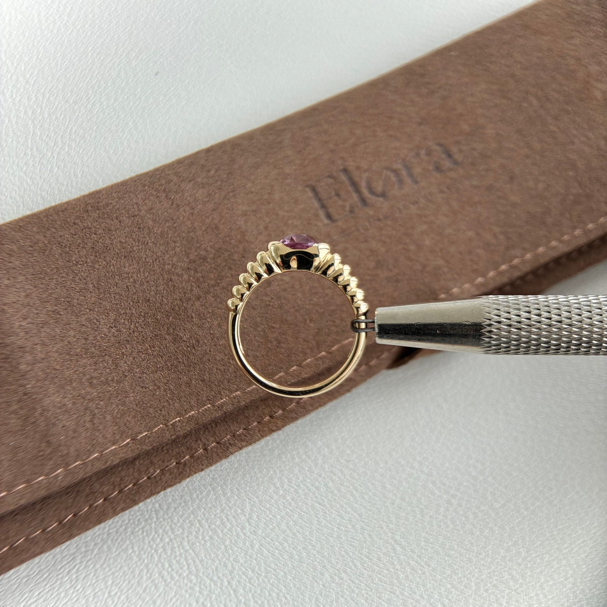 Raelynn-1.09ct Cushion Cut Purple Tourmaline Gemstone Ring