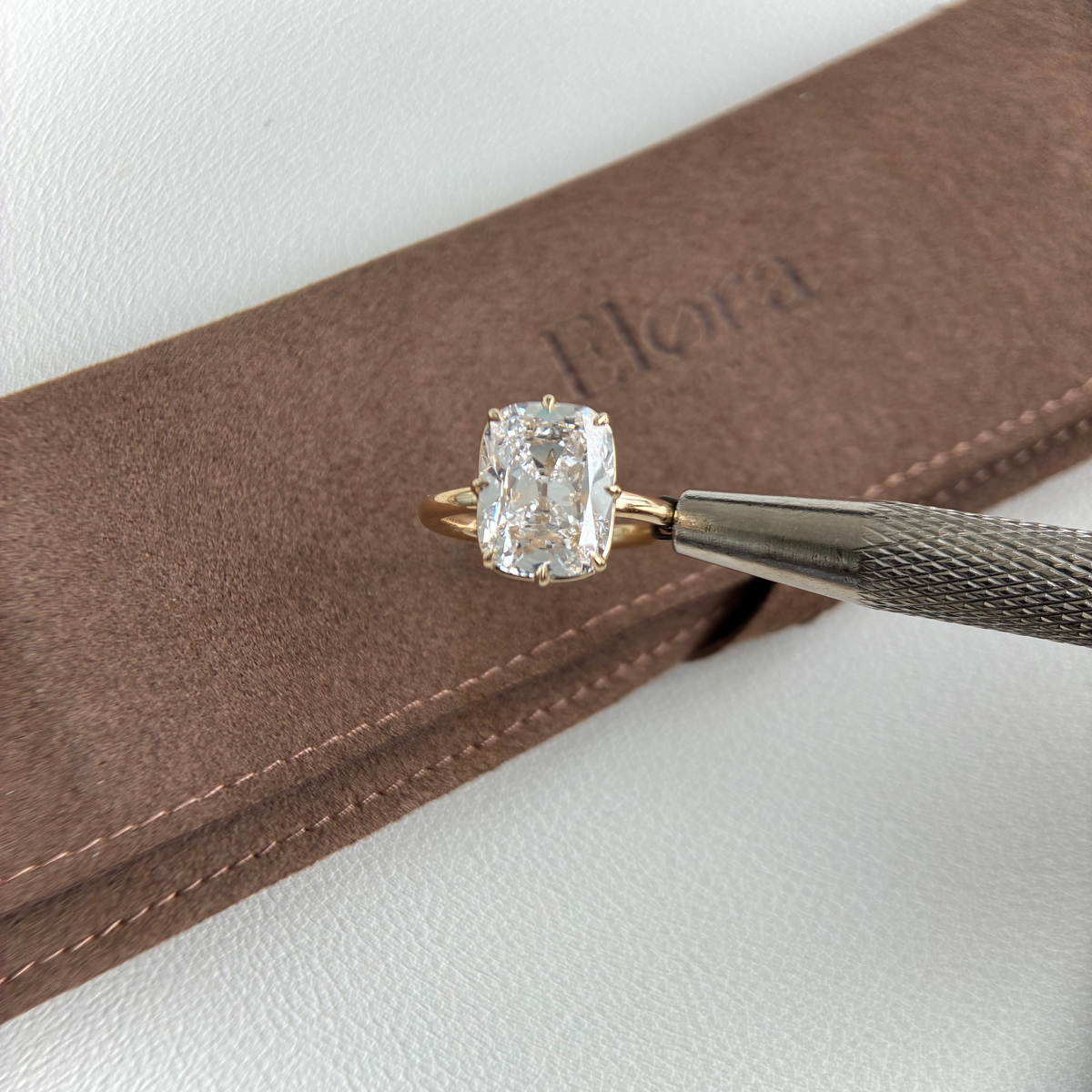 Eliza-5.29ct Old Mine Cut Lab Grown Diamond Engagement Ring