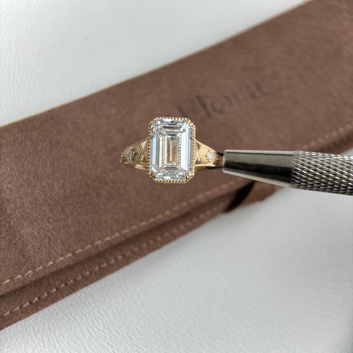 Aurelia-5.01ct Emerald Cut Lab Grown Diamond Ring