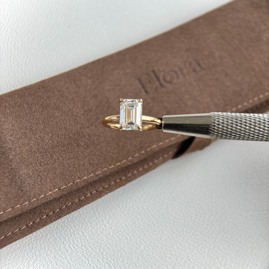 Jude-2,08 ct Smaragdgeschliffener Labor-Diamantring