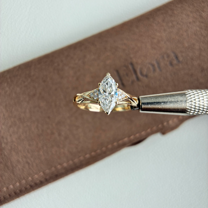 Lottie-Marquise Cut Lab Grown Diamant Pinky Ring