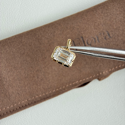 3.0ct Emerald Cut Lab Grown Diamond Pendant