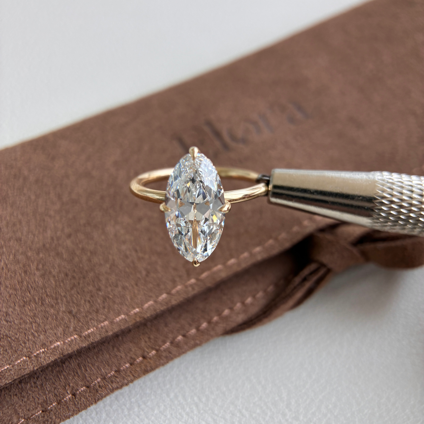 Belle-3.03 Karat oval geschliffener Labor-Diamantring