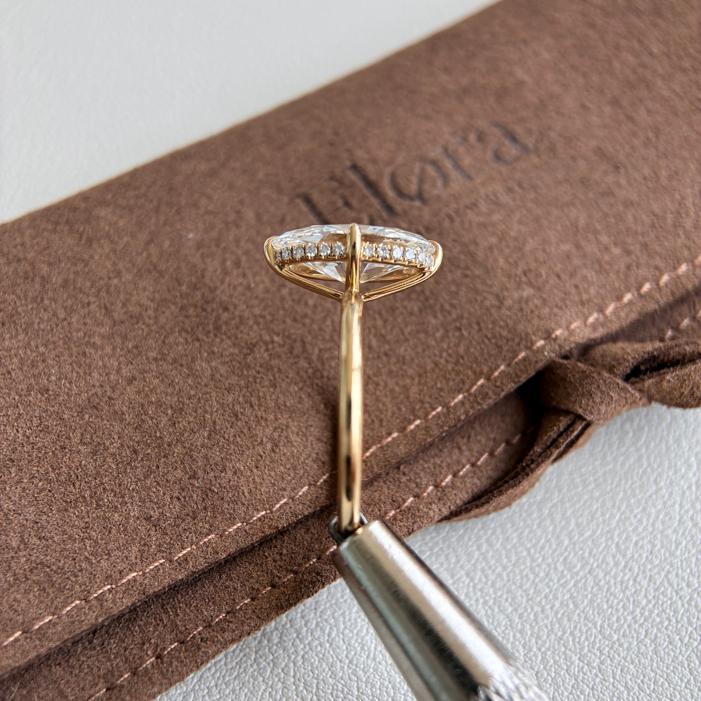 Belle-3.03 Karat oval geschliffener Labor-Diamantring