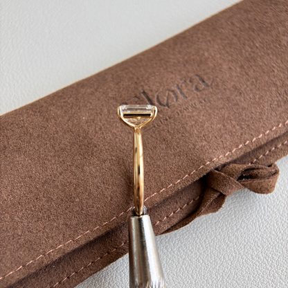 Jude-2,08 ct Smaragdgeschliffener Labor-Diamantring