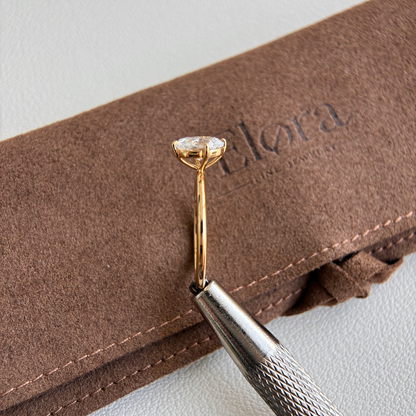 Aria-1ct Oval-Schliff Laborgezüchteter Diamantring