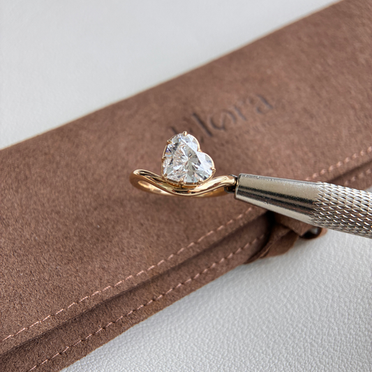 Wave-2.03ct Heart Cut Lab Grown Diamond Ring
