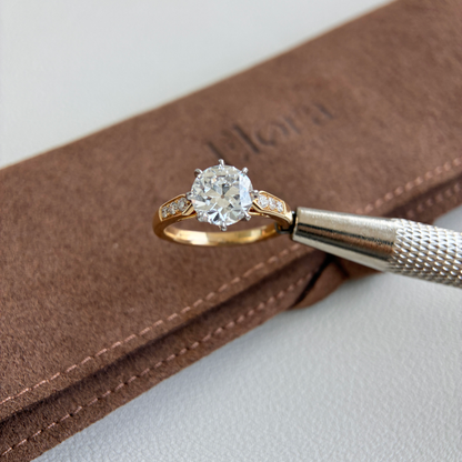 Carmine-2.03ct Old European Cut Lab Grown Diamond Engagement Ring