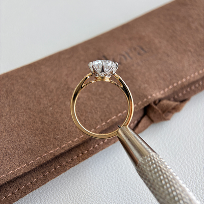 Carmine-2.03ct Old European Cut Lab Grown Diamond Engagement Ring