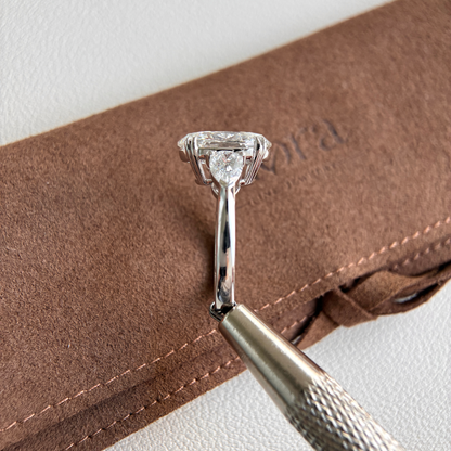 Dakota-5.03ct ovalgeschliffener, im Labor gezüchteter Diamantring