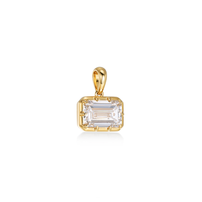 3ct Emerald Cut Lab Grown Diamond Pendant