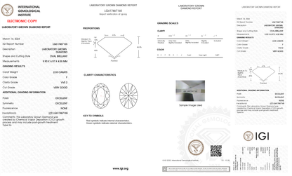 Mira-2.03ct Oval Cut Lab Grown Diamond Ring