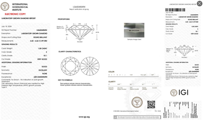Layla-1.08ct Round Cut Lab Grown Diamond Ring