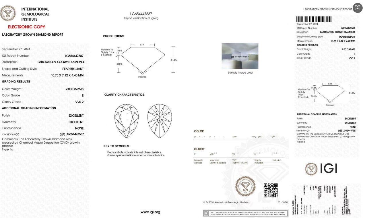 Quinn-Pear Cut Lab Grown Diamantring