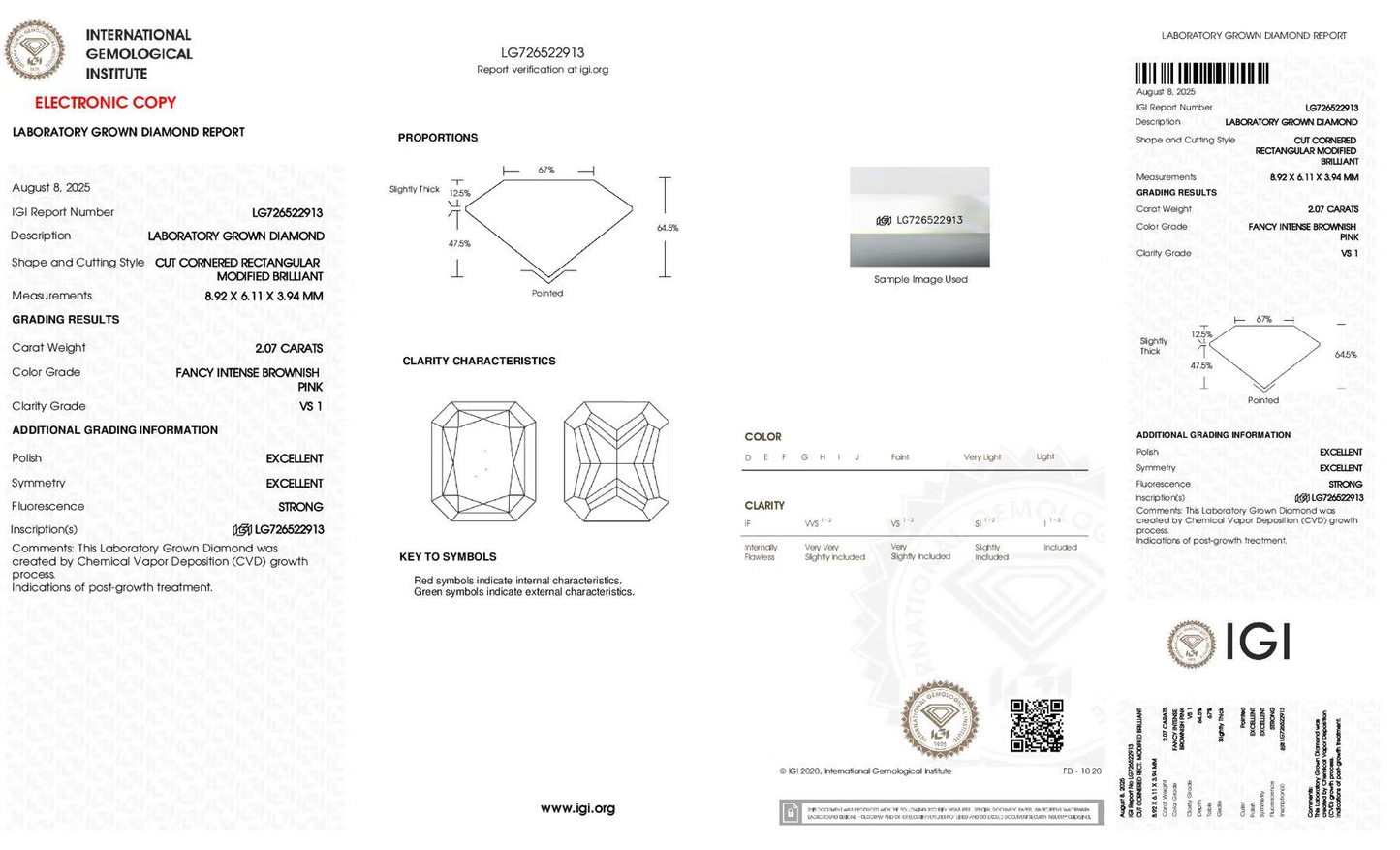 Verlobungsring mit im Labor gewachsenem Diamant im strahlenden Rosa von Lucia-Brown