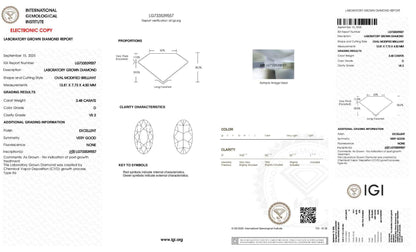 Celeste-Moval Cut Lab Grown Diamant Verlobungsring