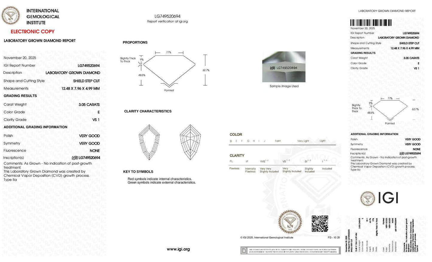 Georgia-3.05ct Step Cut Pear Shape Lab Grown Diamond Ring