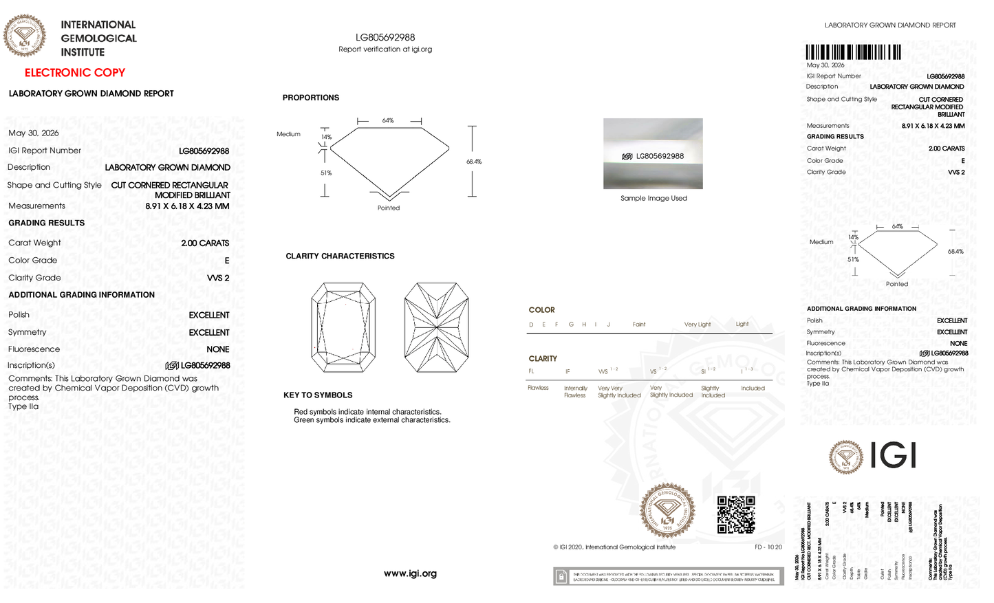Nora-2.07ct Radiant-Schliff Laborgezüchteter Diamantring