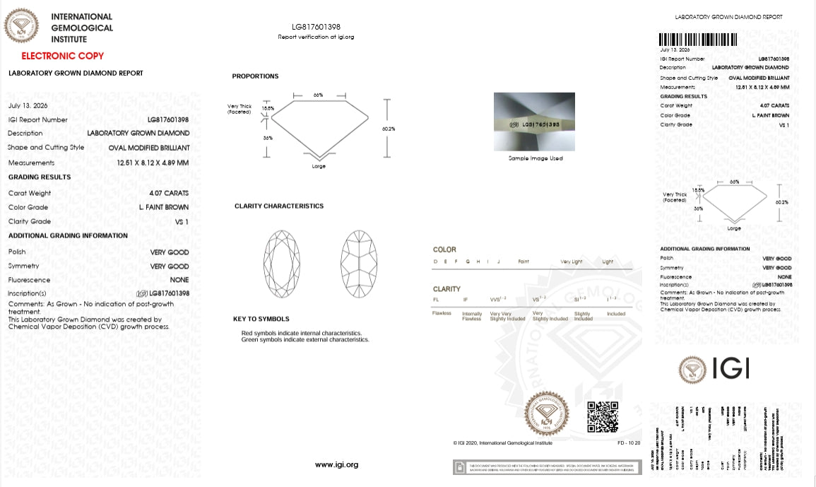 Alia-Champagne Old Mine Oval Lab Grown Diamond Ring