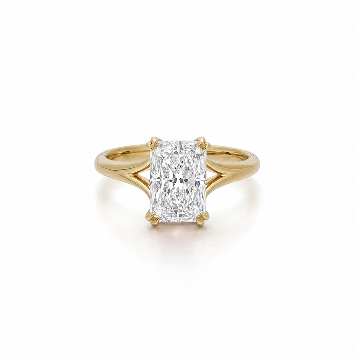 Lucia-Radiant Cut Lab Grown Diamond Engagement Ring