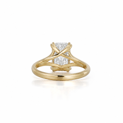 Lucia-Radiant Cut Lab Grown Diamond Engagement Ring