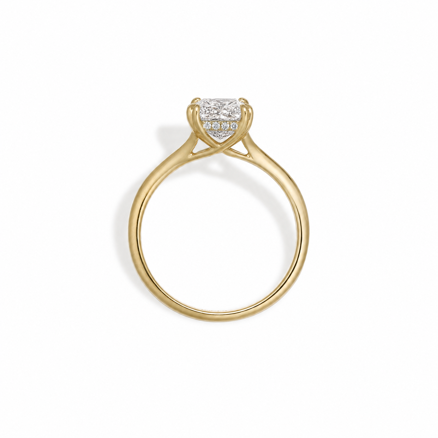 Lucia-Radiant Cut Lab Grown Diamond Engagement Ring