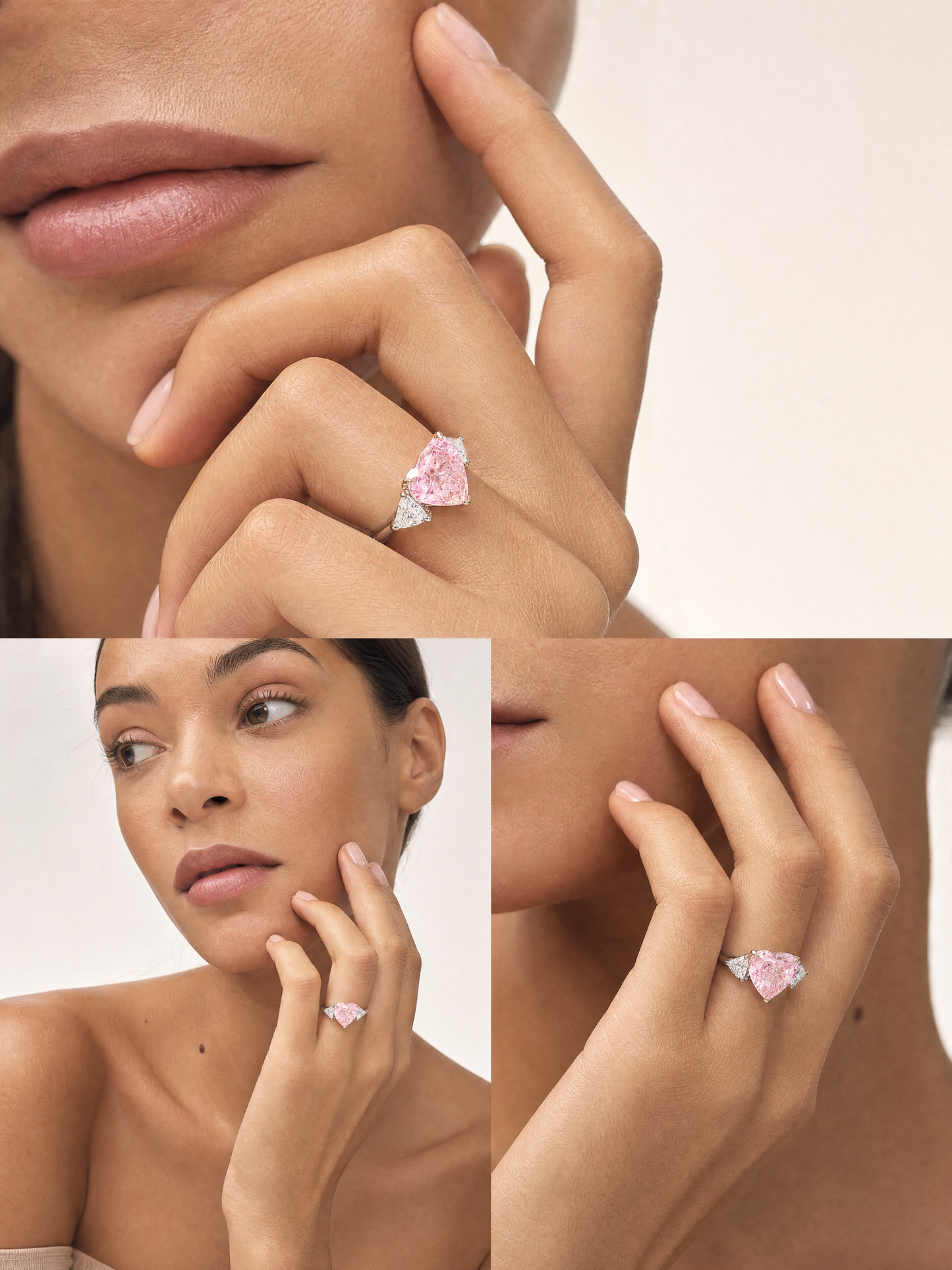 Aurora - Heart Cut Pink Diamond Ring