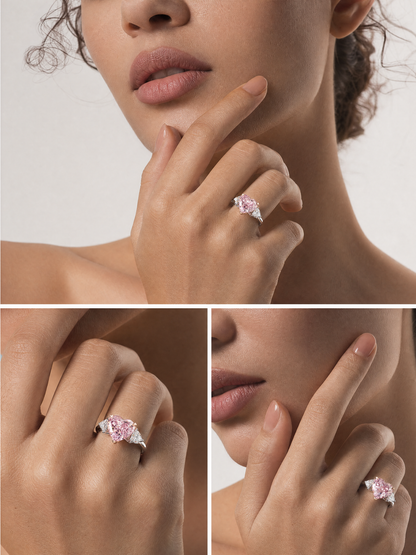 Aurora - Heart Cut Pink Diamond Ring