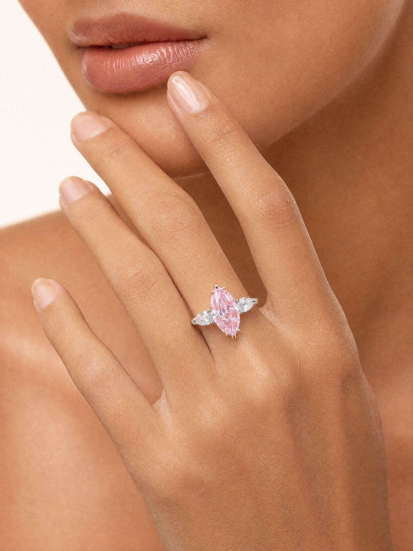 Alaia - Marquise Cut Pink Diamond Ring