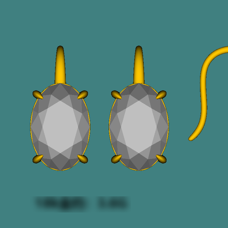 Oval cut Diamond Earrings