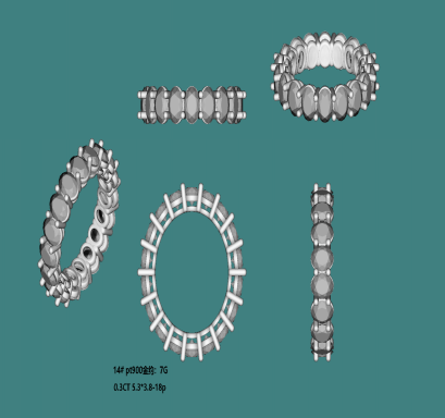 Oval cut Diamond Eternity Band