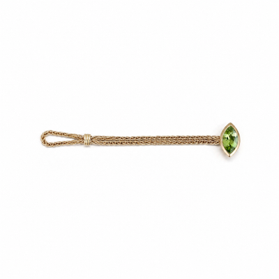 Faith-Marquise Cut Natural Peridot Gemstone Chain Ring